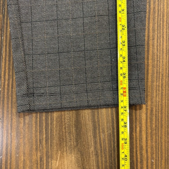 A NEW DAY Womens Large BROWN Check Elastic Waist Ankle Length Dress Pants - Picture 7 of 10